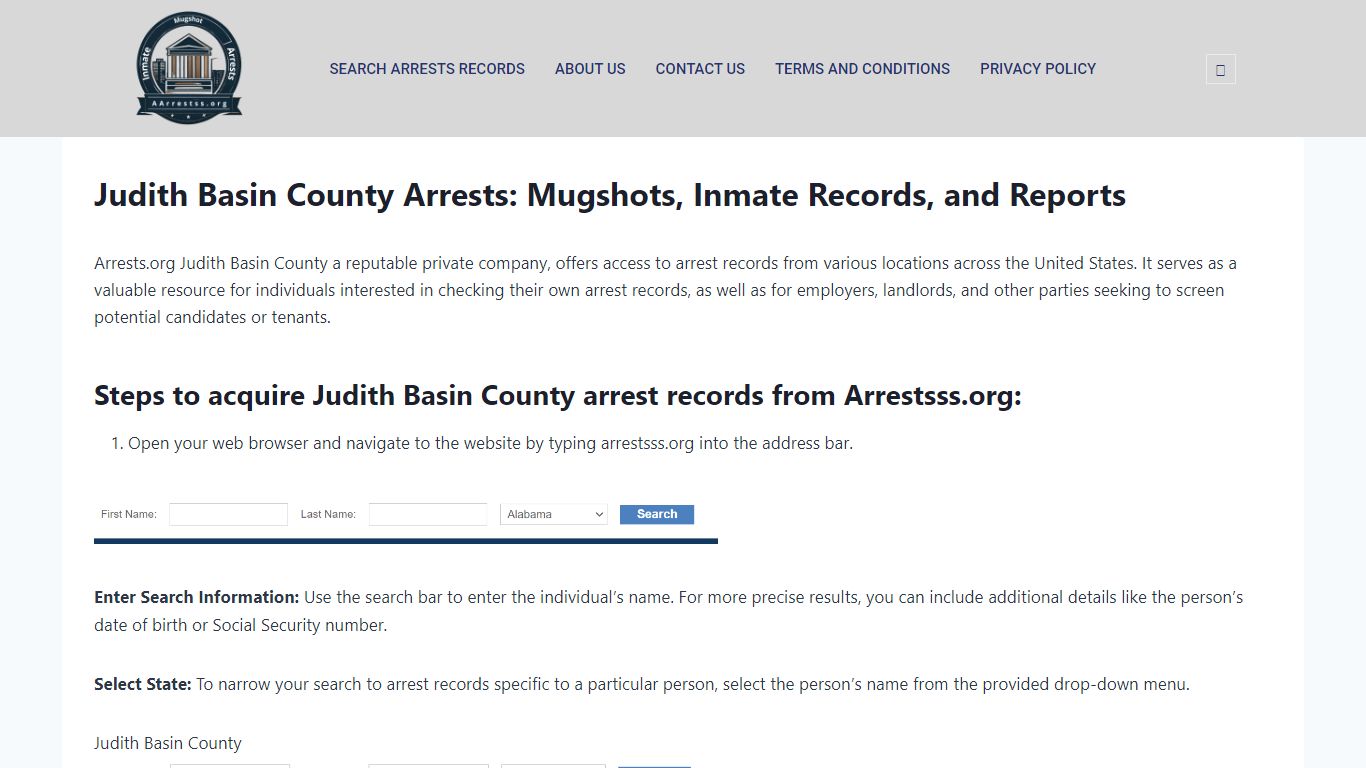 Judith Basin County Arrests: Mugshots, Inmate Records, and Reports